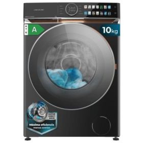Cecotec Bolero DressCode 10980 Direct Drive Steel A Lavadora de Carga Frontal - Capacidad 10kg - Velocidad 1400rpm - Puerta XXL - 14 Programas - Color Gris Oscuro