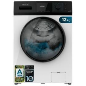 Cecotec Bolero Dresscode 12410 Inverter Lavadora de Carga Frontal - Capacidad 12kg - Velocidad 1400rpm - Temperatura Regulable - Seguro Infantil - Motor Inverter - 16 Programas - Color Blanco y Negro