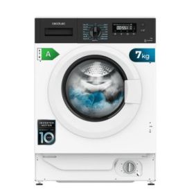 Cecotec Bolero dresscode 740 BI Inverter A Lavadora Integrable - Capacidad 7kg - Velocidad 1350rpm - Pantalla LED - Display LED - Motor Inverter - 16 Programas - Color Blanco y Negro