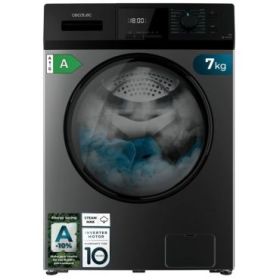 Cecotec Bolero DressCode 7410 Inverter Steel A Lavadora de Carga Frontal - 7kg - Centrifugado 1200rpm - Temperatura Regulable - Seguro Infantil - Motor Inverter - Inicio Programable - Color Gris Oscuro