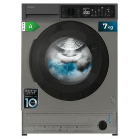 Cecotec Bolero DressCode 750 BI Inverter Steel A Lavadora Integrable - Capacidad 7kg - Velocidad 1200rpm - Temperatura Regulable - Motor Inverter - Inicio Programable - 15 Programas - Color Acero