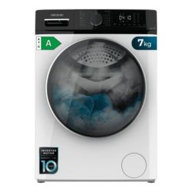 Cecotec Bolero DressCode 7610 Inverter A Lavadora de Carga Frontal - Capacidad 7kg - Velocidad 1400rpm - Motor Inverter - 15 Programas - Color Blanco y Negro