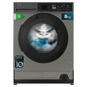 Cecotec Bolero DressCode 850 BI Inverter Steel A Lavadora Integrable - Capacidad 8kg - Velocidad 1400rpm - Temperatura Regulable - Motor Inverter - Inicio Programable - 15 Programas - Color Acero