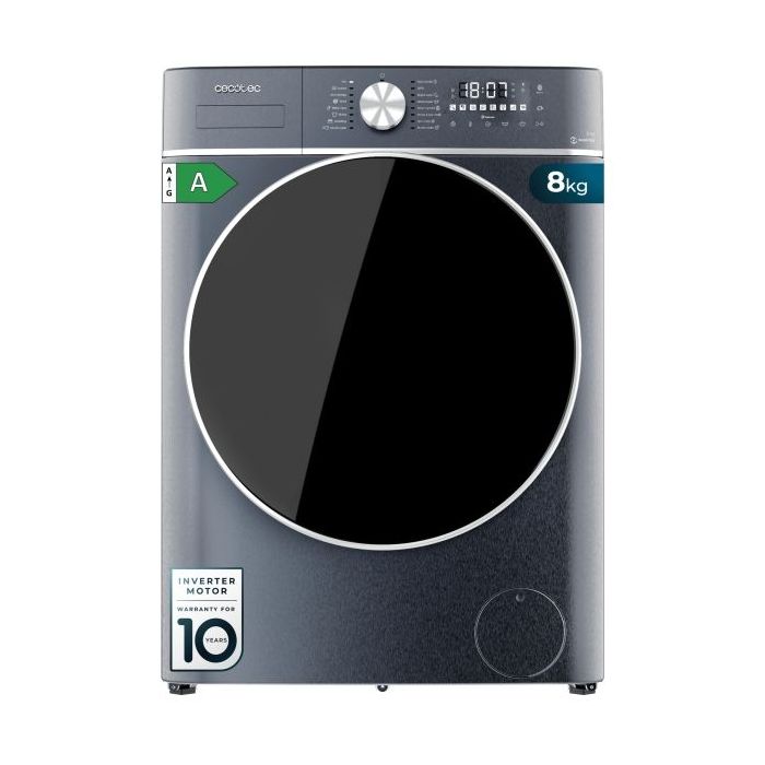 Cecotec Bolero DressCode 8800 Inverter Ice Blue A Lavadora de Carga Frontal - Capacidad 8kg - Velocidad 1400rpm - Seguro Infantil - Motor Inverter - 16 Programas - Color Azul