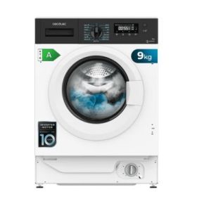 Cecotec Bolero dresscode 940 BI Inverter A Lavadora Integrable - Capacidad 9kg - Velocidad 1350rpm - Pantalla LED - Display LED - Motor Inverter - 16 Programas - Color Blanco y Negro