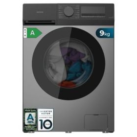 Cecotec Bolero DressCode 9450 Inverter Steel Lavadora de Carga Frontal - Capacidad 9kg - Velocidad 1400rpm - Temperatura Regulable - Display LED - Motor Inverter - Inicio Programable - Color Gris