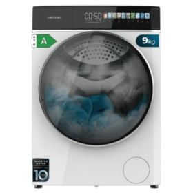 Cecotec Bolero DressCode 9900 Autodose Inverter FullColor A Lavadora de Carga Frontal con Autodosis - Capacidad 9kg - Velocidad 1400rpm - Pantalla 10.3" - Motor Inverter - Color Blanco y Negro