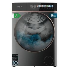 Cecotec Bolero DressCode 9900 Inverter FullColor Steel A Lavadora de Carga Frontal - Capacidad 9kg - Velocidad 1400rpm - Pantalla 10.3" - Puerta XXL - Motor Inverter - 11 Programas - Color Gris Oscuro