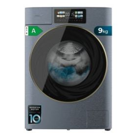 Cecotec Bolero DressCode 9950 Autodose Inverter 3D Titanium A Lavadora de Carga Frontal con Autodosis - Capacidad 9kg - Velocidad 1400rpm - Pantalla 9.2" - Puerta XXL - Motor Inverter - Color Azul
