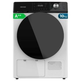 Cecotec Bolero Dresscode Dry 10350 Secadora con Bomba de Calor de 10kg - 14 Programas - Tambor de Acero Inoxidable - Inicio Programable - Bloqueo de Seguridad - Color Blanco y Negro