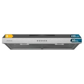 Cecotec Bolero Flux CM 602200 Inox B Campana Extractora Convencional de 60cm - 70W - Succion 220m3/h - Incluye Accesorios - Kit de Montaje - Color Acero