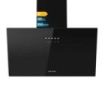 Cecotec Bolero Flux DM 603500 Glass Black B Campana Extractora de 60cm - 65W - Succion 350m3/h - Luz LED - Incluye Accesorios - Kit de Montaje - Filtros de Carbono Incluidos - Color Negro