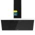 Cecotec Bolero Flux DT 906500 Glass Black A Campana Extractora de 90cm - 165W - Succion 650m3/h - Luz LED - Pantalla LED - Incluye Accesorios - Filtros de Carbono Incluidos - Color Negro