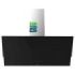 Cecotec Bolero Flux DT 908001 Glass Black A++ Campana Extractora de 90cm - 210W - Succion 800m3/h - Luz LED - Pantalla LED - Incluye Accesorios - Filtros de Carbono Incluidos - Color Negro