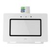 Cecotec Bolero Flux DT 908002 Glass White A++ Campana Extractora de 90cm - 210W - Succion 800m3/h - Luz LED - Pantalla LED - Incluye Accesorios - Filtros de Carbono Incluidos - Color Blanco