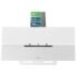 Cecotec Bolero Flux DT 908010 Glass White A++ Campana Extractora de 90cm - 210W - Succion 800m3/h - Luz LED - Pantalla LED - Incluye Accesorios - Filtros de Carbono Incluidos - Color Blanco