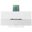 Cecotec Bolero Flux DT 908010 Glass White A++ Campana Extractora de 90cm - 210W - Succion 800m3/h - Luz LED - Pantalla LED - Incluye Accesorios - Filtros de Carbono Incluidos - Color Blanco