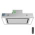 Cecotec Bolero Flux TIR 908000 Glass White A++ Campana Extractora Integrable de Techo de 90cm - 210W - Succion 800m3/h - Cable 90cm - Luz LED - Incluye Accesorios - Filtros de Carbono - Color Blanco