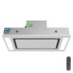 Cecotec Bolero Flux TIR 908000 Glass White A++ Campana Extractora Integrable de Techo de 90cm - 210W - Succion 800m3/h - Cable 90cm - Luz LED - Incluye Accesorios - Filtros de Carbono - Color Blanco