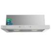 Cecotec Bolero Flux TLT 704400 Glass White A+++ Campana Extractora Telescopica de 70cm - 431.2m3/h - LED - Pantalla - Acero Inoxidable - Filtros Aptos para Lavavajillas - Filtros de Carbono - Color Blanco