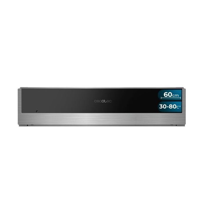 Cecotec Bolero Hexa WD Edge Calientaplatos Integrable de 60cm - Temperatura Regulable - Acabados en Acero Inoxidable - Alfombra Antideslizante - Color Negro