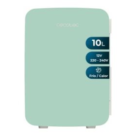 Cecotec Bolero MiniCooling 10L Bahamas Mint Mini Frigorifico Portatil - Capacidad 10L - 12V/220V - Temperatura Regulable - Enfria hasta 7ºC - Funcion Calentamiento hasta 65ºC - Color Menta