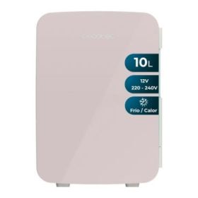 Cecotec Bolero MiniCooling 10L Bahamas Pink Mini Frigorifico Portatil - Capacidad 10L - 12V/220V - Temperatura Regulable - Enfria hasta 7ºC - Funcion Calentamiento hasta 65ºC - Color Rosa Pastel