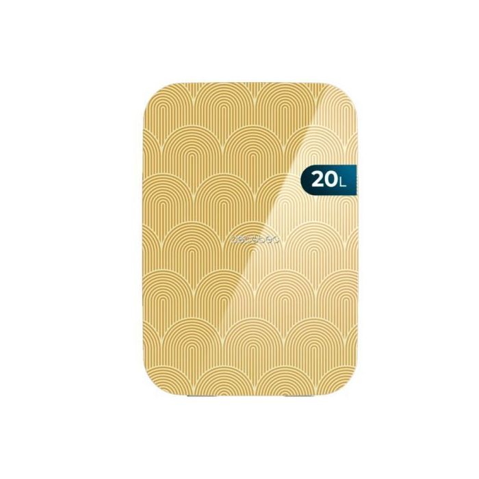 Cecotec Bolero MiniCooling 20L Bahamas Pat 2 Mini Frigorifico Portatil - Capacidad 20L - Temperatura Regulable - Enfria hasta 5ºC - Funcion Calentamiento hasta 65ºC - Color Amarillo