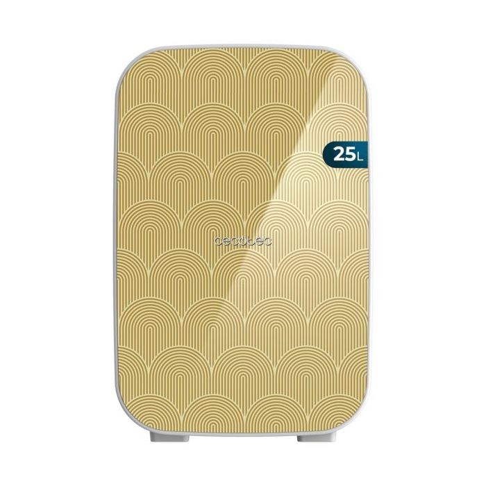 Cecotec Bolero MiniCooling 25L Bahamas Pat 2 Mini Frigorifico Portatil - Capacidad 25L - 12V/220V - Temperatura Regulable - Enfria hasta 7ºC - Funcion Calentamiento hasta 65ºC - Color Oro