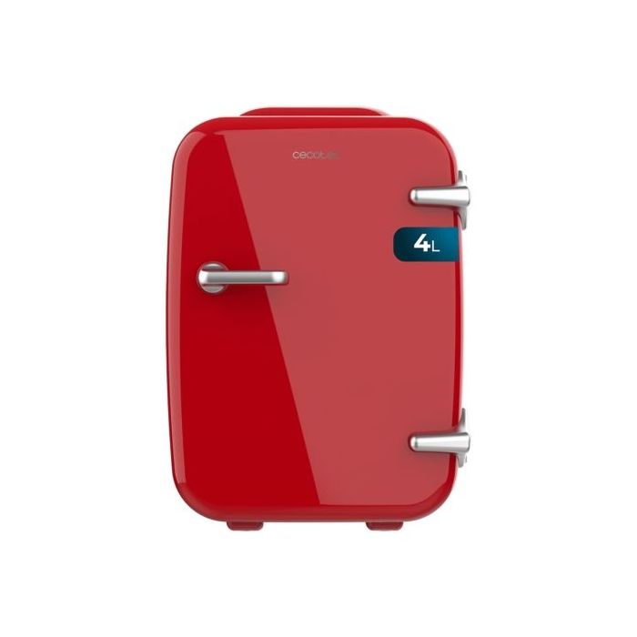 Cecotec Bolero MiniCooling 4L Habana Red Mini Frigorifico Portatil - Capacidad 4L - 12V/220V - Temperatura Regulable - Enfria hasta 7ºC - Funcion Calentamiento hasta 65ºC - Color Rojo