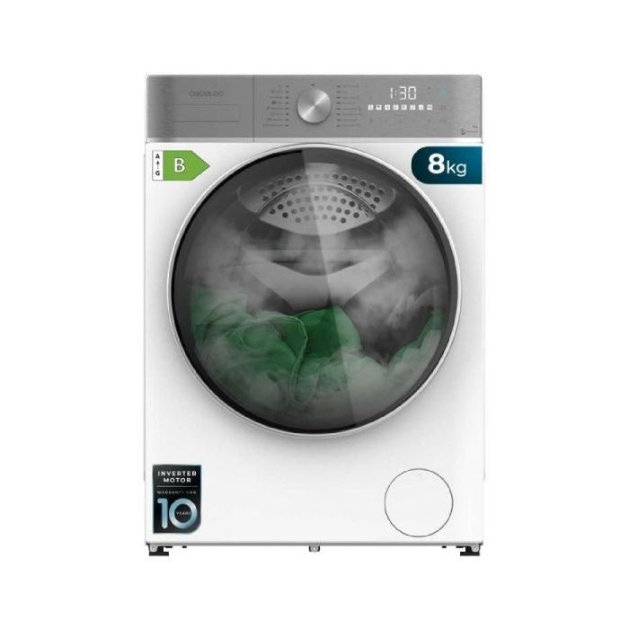 Cecotec Bolero Wash and Dry 8580 Inverter Lavadora Secadora - Capacidad 5kg - Velocidad 1400rpm - Seguro Infantil - Motor Inverter - 16 Programas - Color Blanco