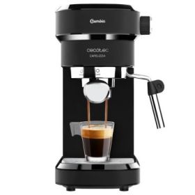 Cecotec Cafelizzia 790 Black Cafetera Expresso con Vaporizador - Potencia 1350W - Capacidad 1.2L - Presion 20bar - Vaporizador - Temperatura Regulable - Acero Inoxidable - Termoblock - Color Negro