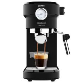 Cecotec Cafelizzia 790 Black Pro Cafetera Expresso con Vaporizador - 1350W - Vaporizador - Presion 20bar - Deposito 1.1L - Temperatura Regulable - Calientatazas - Termoblock - Manometro - Color Negro