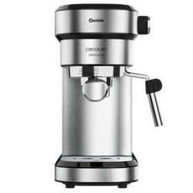 Cecotec Cafelizzia 790 Steel Cafetera Express 1350W - Presion 20 Bares - Deposito de 1,2L - Brazo Doble Salida - Vaporizador - Superficie Calientatazas - Acabados en Acero Inoxidable
