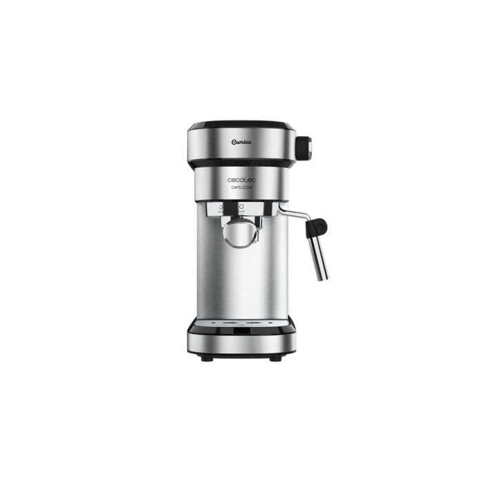 Cecotec Cafelizzia 790 Steel Cafetera Express 1350W - Presion 20 Bares - Deposito de 1,2L - Brazo Doble Salida - Vaporizador - Superficie Calientatazas - Acabados en Acero Inoxidable