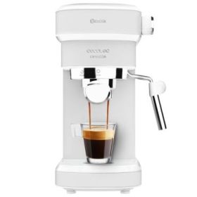 Cecotec Cafelizzia 790 White Cafetera Expresso - 1350W - Presion de 20Bar - Vaporizador Orientable - Deposito 1.2L - Doble Salida de Cafe - Sistema de Ahorro Energetico - Color Blanco