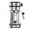 Cecotec Cafelizzia Steel Cafetera Expresso con Vaporizador - Potencia 1350W - Presion 20bar - Termoblock - Temperatura Regulable - Vaporizador - Apagado Automatico - Deposito 1.2L - Color Negro y Plateado