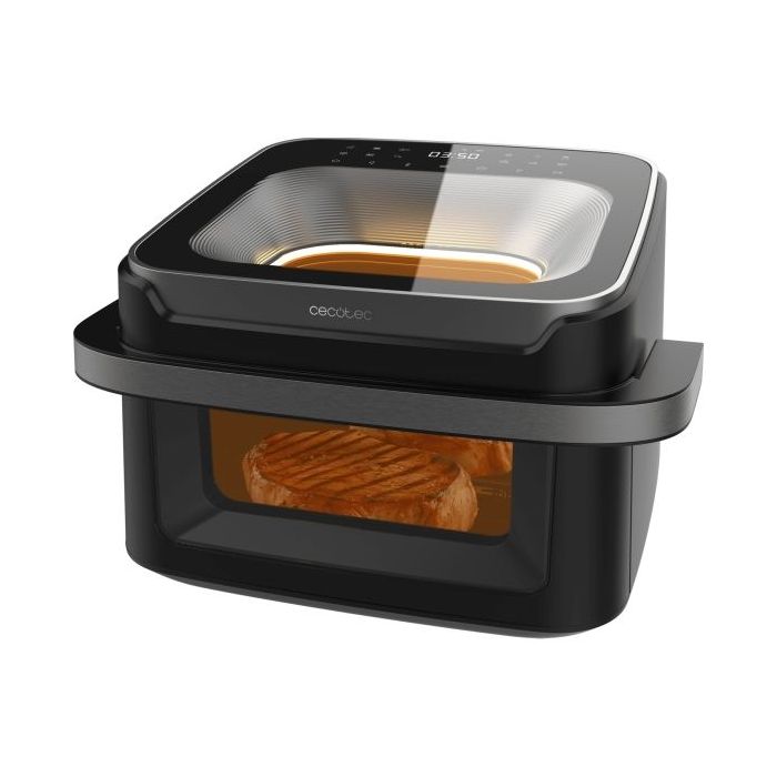 Cecotec Cecofry Advance 10000 Full Vision Freidora de Aire - 2200W - Capacidad 10L - Temperatura Regulable hasta 200ºC - Asa de Tacto Frio - Ventana de Visualizacion - Color Negro