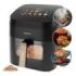 Cecotec Cecofry and Grill Smokin' 6500 Plus Freidora de Aire - 2200W - Capacidad 6.5L - Temperatura Regulable hasta 200ºC - Ahumador Integrado - Ventana de Visualizacion - Color Negro