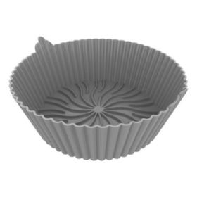 Cecotec Cecofry Bucket Pack de 3 Moldes Circulares para Freidoras de 2 a 4.5L - Silicona de Alta Calidad - Apto para Microondas y Horno - Libre de BPA - Superficie Antiadherente - Color Gris