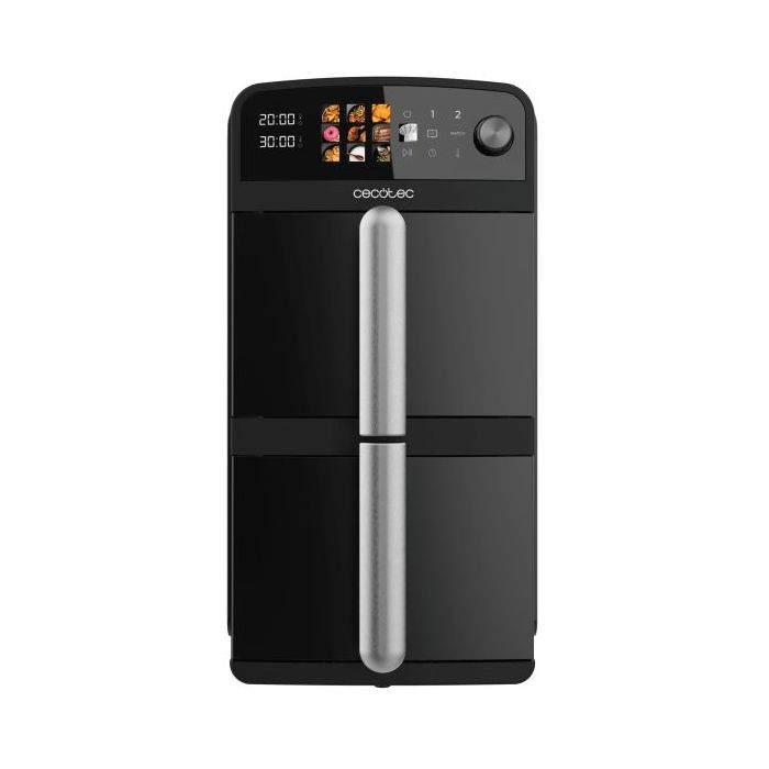 Cecotec Cecofry DuoLevel 10000 Freidora de Aire Doble - Potencia 2400W - Capacidad 10L - Temperatura Regulable - Pantalla Tactil - Programas Preconfigurados - Color Negro