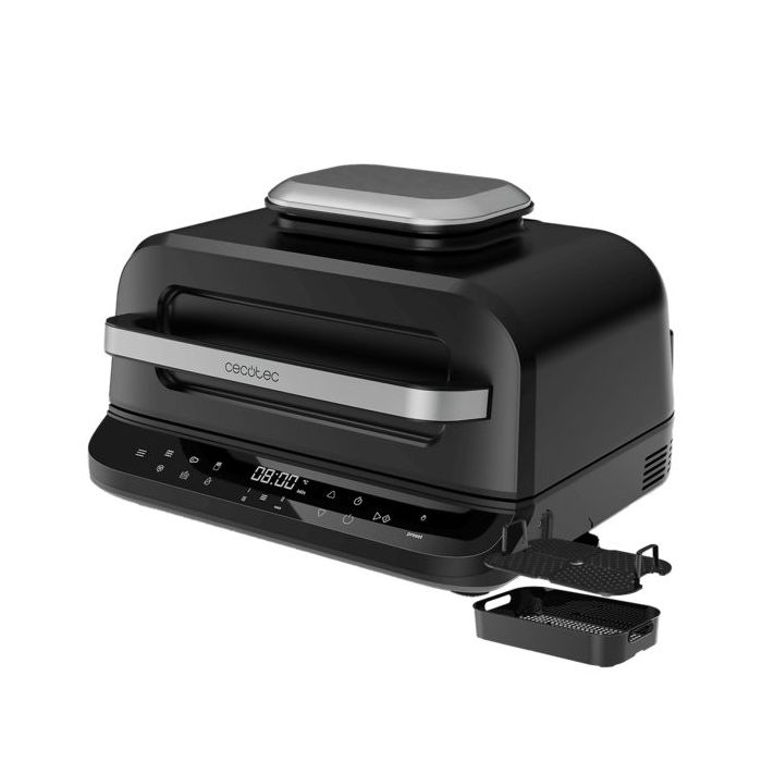 Cecotec Cecofry FireDome 6000 Freidora sin Aceite - 2400W - 4 Niveles de Grill - 6 Modos de Coccion - Capacidad 6L - Incluye Accesorios - Termostato Ajustable - Sistema Anti Humo - Color Negro
