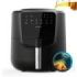 Cecotec Cecofry Rain Freidora sin Aceite - 1550W - Autodosificador de Aceite - Capacidad 5.5L - Panel Multifuncion - 8 Menus Preconfigurados - Funcion Autolimpieza - Rejilla de Seguridad - Color Negro