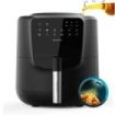 Cecotec Cecofry Rain Freidora sin Aceite - 1550W - Autodosificador de Aceite - Capacidad 5.5L - Panel Multifuncion - 8 Menus Preconfigurados - Funcion Autolimpieza - Rejilla de Seguridad - Color Negro