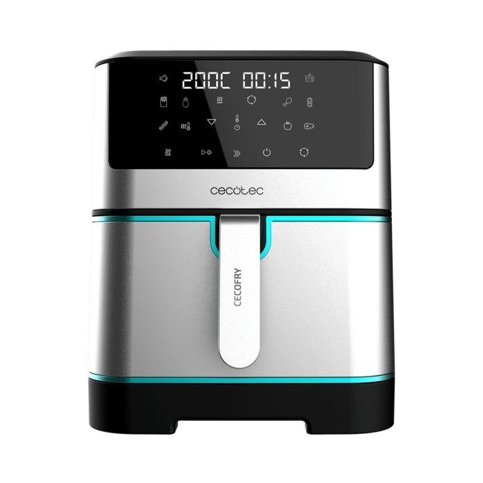Cecotec Cecofry Supreme 8000 Freidora sin Aceite - Potencia de 1800W - Capacidad 8L - Rango de 30 a 200°C - 10 Modos Preconfigurados - Funcion Precalentar - Acero Inoxidable - Color Negro