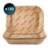 Cecotec Cecofry TwinBucket Pack de 150 Papeles para Freidora de Aire de Doble Cubeta - Rectangular - Resiste hasta 230 ºC - Listo para Usar - Facilita Limpieza de Cubeta - 24x18x4.5cm - Color Marron