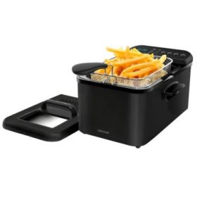 Cecotec Cleanfry Luxury 4000 Freidora Electrica - 3270W - Capacidad 4.2L - Pantalla Digital - 5 Programas Predefinidos - Filtro Incluido - Tapa con Ventana - Temperatura hasta 190°C - Color Negro