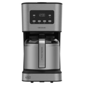Cecotec Coffee 66 Drop and Thermo Time Cafetera de Goteo - 950W - Capacidad para 10 Tazas - Jarra Termo - LCD Retroiluminada - Programable - Antigoteo - Filtro Reutilizable - Acero Inoxidable