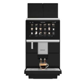 Cecotec Cremmaet Lounge Cafetera Expresso Automatica - Potencia 2900W - Capacidad 1400g de Cafe - Pantalla Tactil - 2 Depositos de 1.8L - Molinillo de Ceramica - Temperatura Regulable - Color Negro