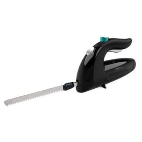 Cecotec Cut-Eat 1800 Black Cuchillo Electrico - 150W - Silencioso - Ergonomico - 3 Cuchillas de Acero Inoxidable - Apto para Lavavajillas - Interruptor de Seguridad - Caja de Almacenaje - Color Negro